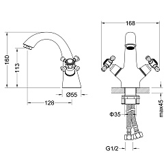 Timo Смеситель Nelson 1911/03F черный – фотография-4